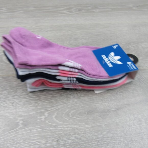 Adidas Active No Show Socks Womens Size Large (6 Pairs) Multi Color Pack NEW - Picture 5 of 13